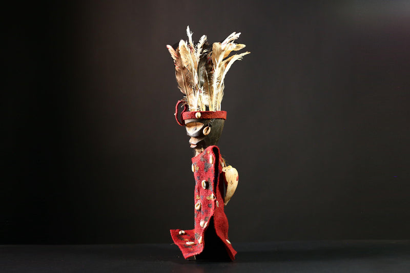 Africa Nkondi Nkisi Statue Unique Voodoo Art Sculpture Authentic Tribal Collectible Decor Stunning African Home Art Piece-G4223