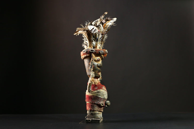 Africa Nkondi Nkisi Statue Voodoo Sculpture, Kongo Spirit Figure, Unique African Art Collectible, Tribal Decor, Handmade Art Object-G4218