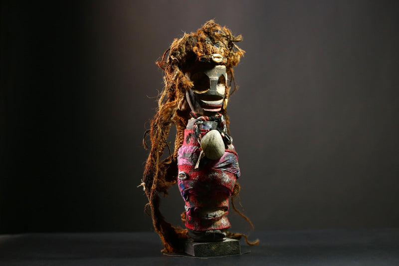 Africa Nkondi Nkisi Statue, Voodoo Sculpture, Kongo Figure, Unique African Tribal Collectible Art, Handmade Decor for Your Home-G4216