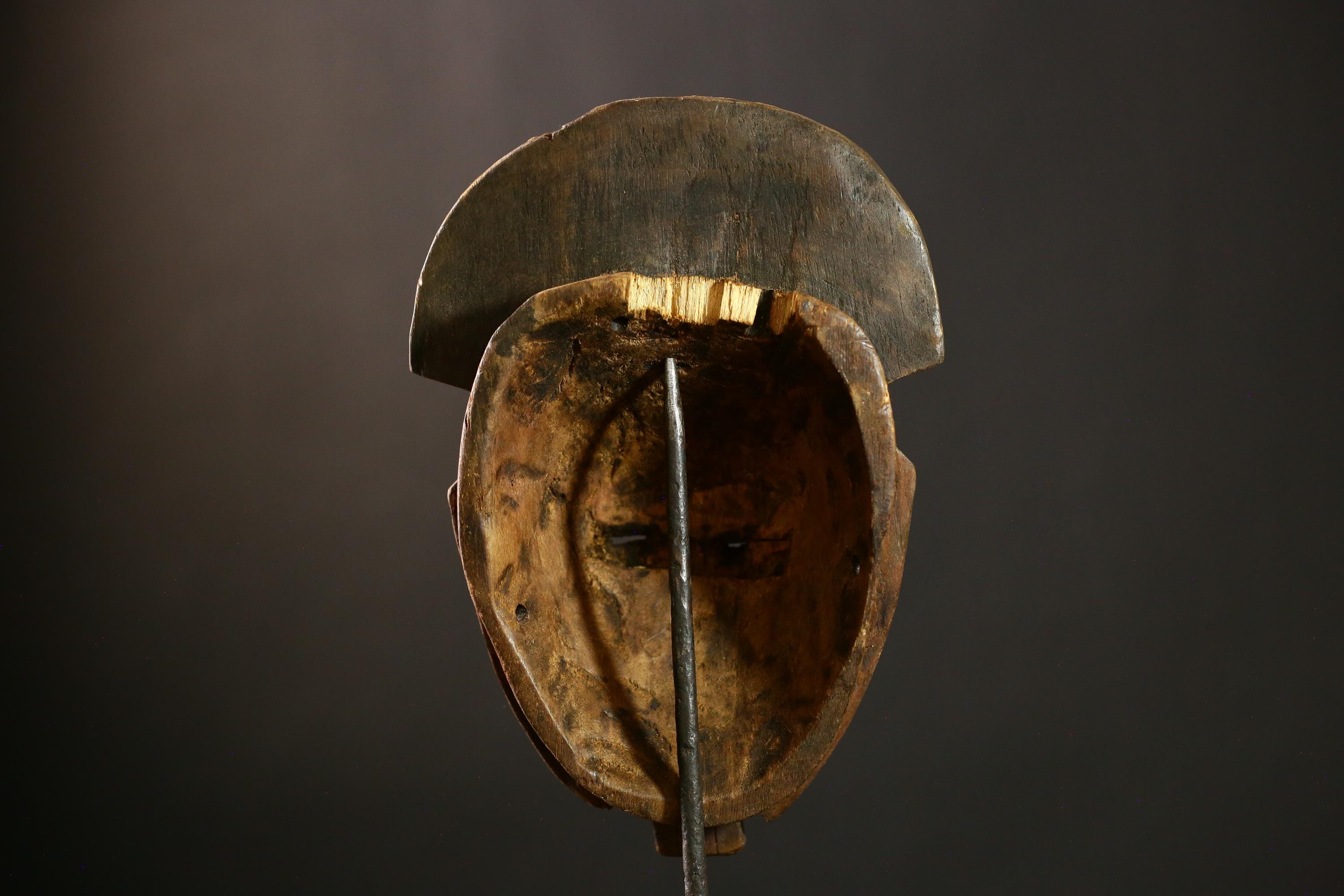 African Guro Vintage Mask, Hand Carved Wood Tribal Face Art, Unique Wall Hanging Decor, Ethnic Sculpture for Home Collectors-4992