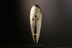 African Fang Mask: Handcrafted Tribal Wall Art | Unique Cultural Decor Accent | Authentic Sculpture for Home and Gallery Display-G4019