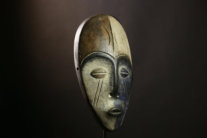 African Igbo Mask, Handmade Wood Tribal Wall Hanging, Unique Decor Art-G1852