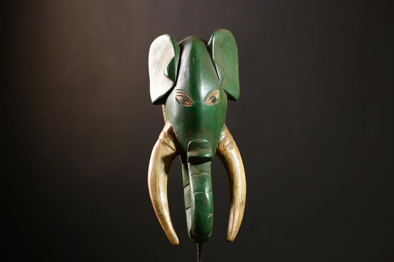 African Guro Mask Elephant Authentic Cameroonian Wall Art Unique Decor-G4243