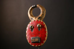 African Goli Guru Mask, Handcrafted Wooden Tribal Art, Unique Wall Decor-G4236