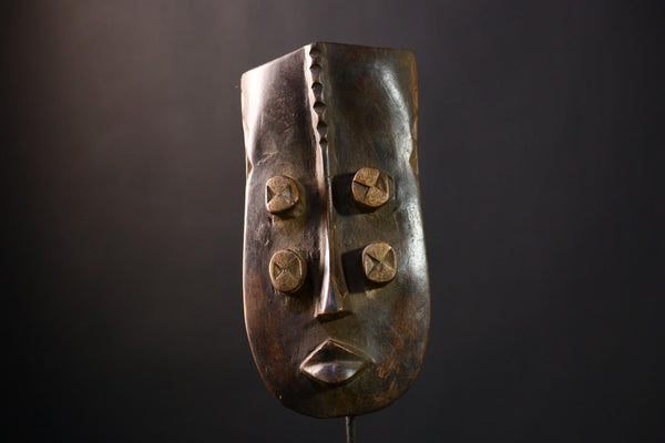 African Grebo Mask, Beautiful Hand-Carved Cultural Wall Decor Collectors-G4231