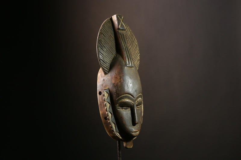 African Baule Mask Handcrafted Wall Art | Unique Home Decor | African Masks for Wall | Cultural Sculpture for Collectors-G4037