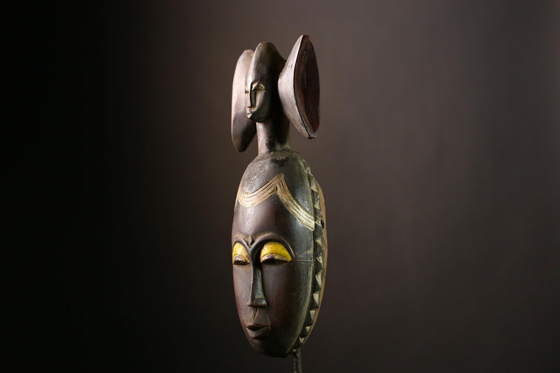 African Mask Hand-Carved Wood | Tribal Face Art Sculpture | Unique Home Decor | Authentic African Masks for Collectors-G4036