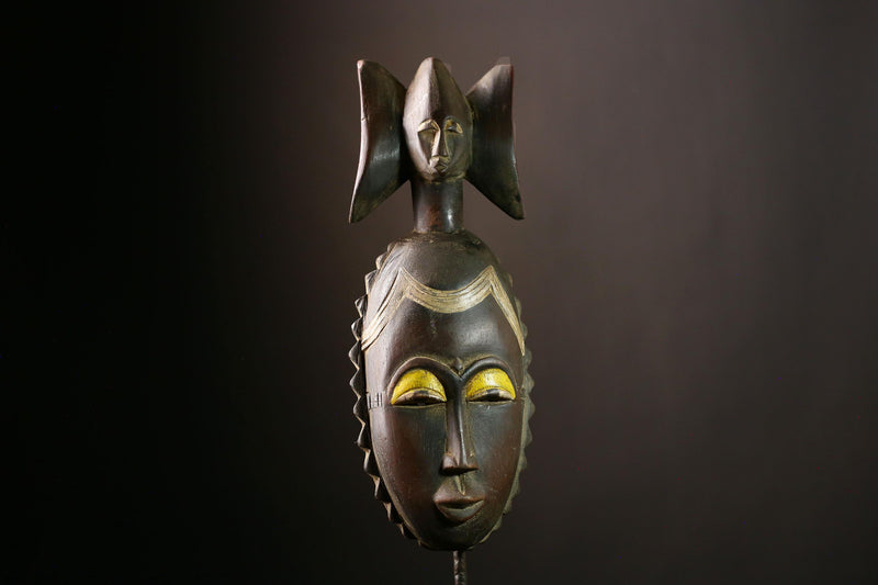 African Mask Hand-Carved Wood | Tribal Face Art Sculpture | Unique Home Decor | Authentic African Masks for Collectors-G4036