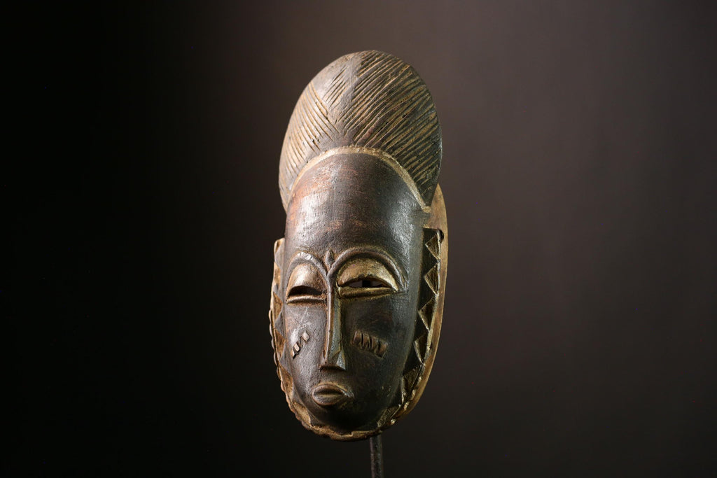 African Baule Mask Handcrafted Wall Art | Unique Home Decor | African Masks for Wall | Cultural Sculpture for Collectors-G4035