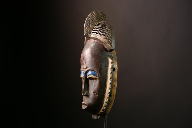 African Baule Mask Handcrafted Wall Art | Unique Home Decor | African Masks for Wall | Cultural Sculpture for Collectors-G4033