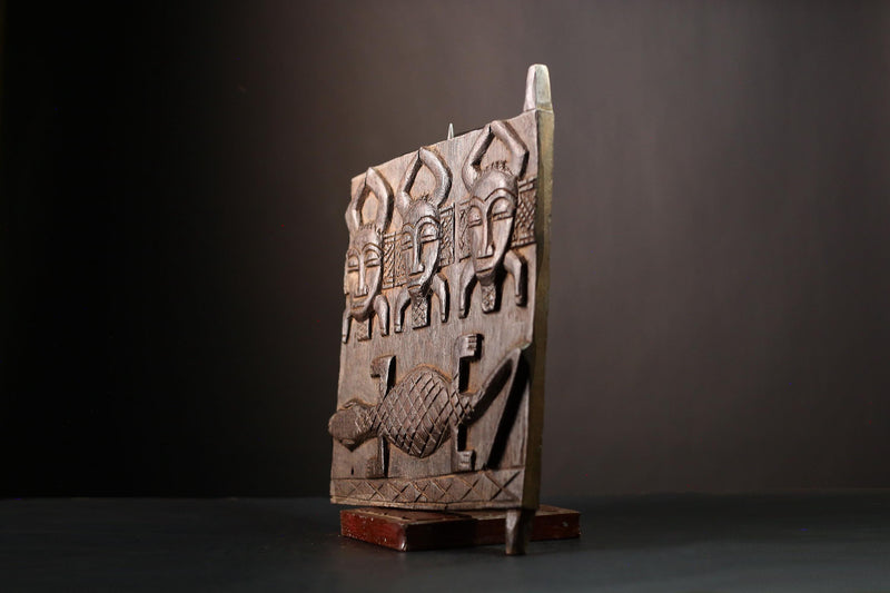 Exquisite Hand-Carved Yoruba Granary Door Statue - Unique African Wall Hanging Décor Accent - Cultural Artistry Home Decoration-G4029