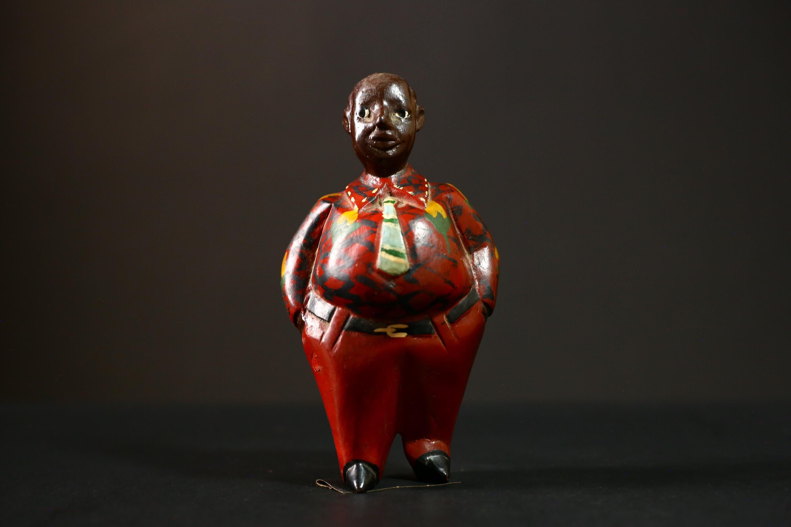 African Hand-Painted Hardwood Art, Authentic African Decor, Unique Home Collectible, Cultural Wooden Masterpiece for Display-G4267