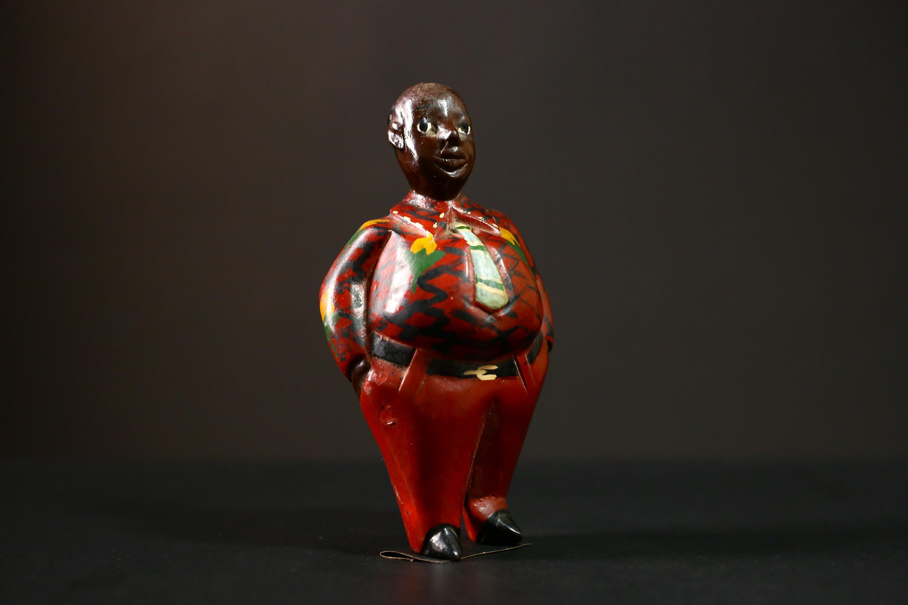 African Hand-Painted Hardwood Art, Authentic African Decor, Unique Home Collectible, Cultural Wooden Masterpiece for Display-G4267