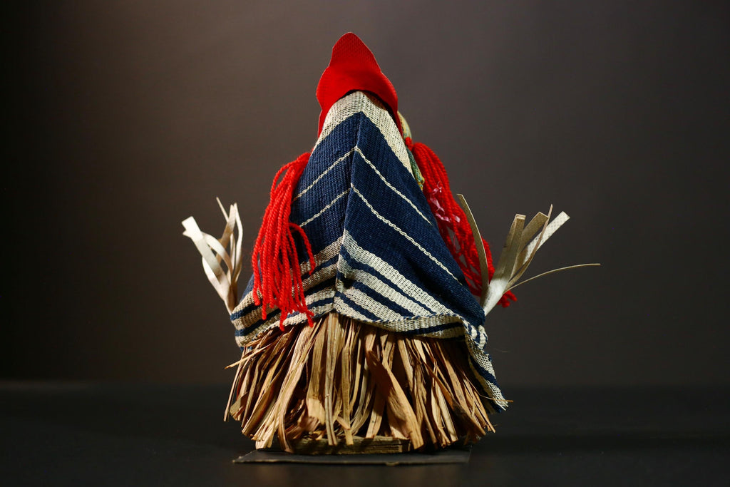 Handmade African Doll Ritual Dancing Kachina Grass Skirt Medicine Doll-G4292