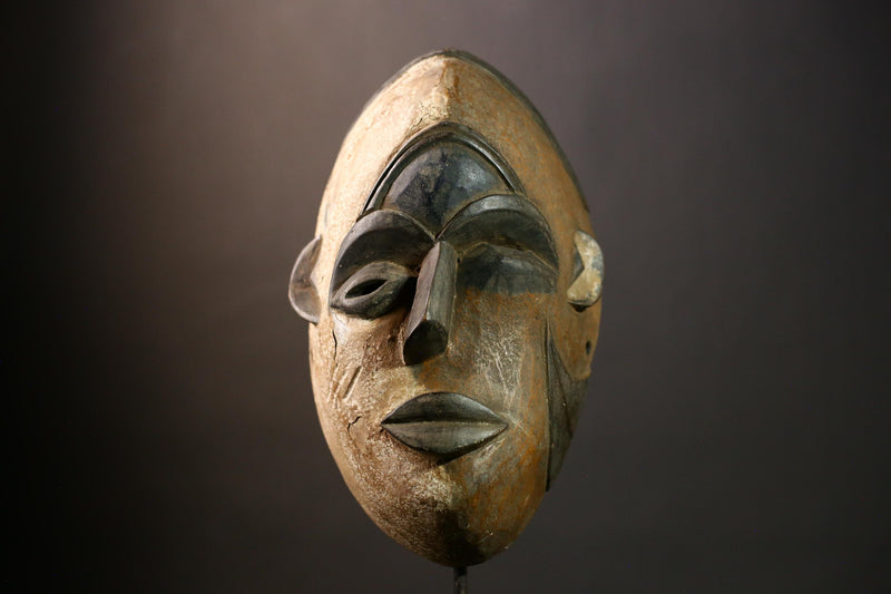 Authentic African Igbo BEGA Mask Hand Carved Wooden Tribal Art Wall Decor Perfect for Cultural Home Accents-9476