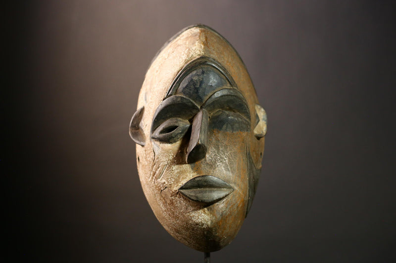 Authentic African Igbo BEGA Mask Hand Carved Wooden Tribal Art Wall Decor Perfect for Cultural Home Accents-9476