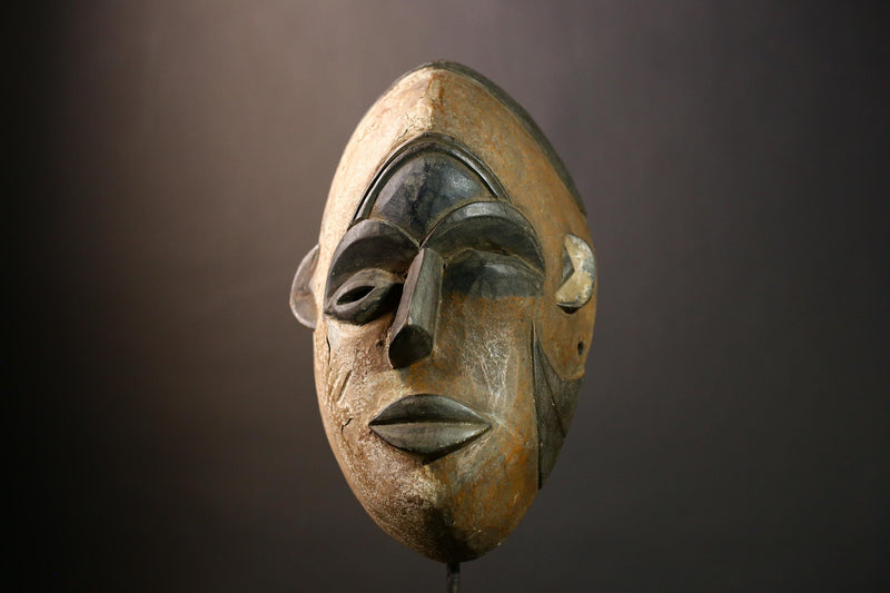 Authentic African Igbo BEGA Mask Hand Carved Wooden Tribal Art Wall Decor Perfect for Cultural Home Accents-9476