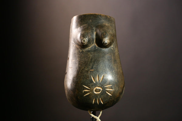 Unique Hand Carved Makonde Mask African Wooden Wall Art Decor for Home or Office-9451