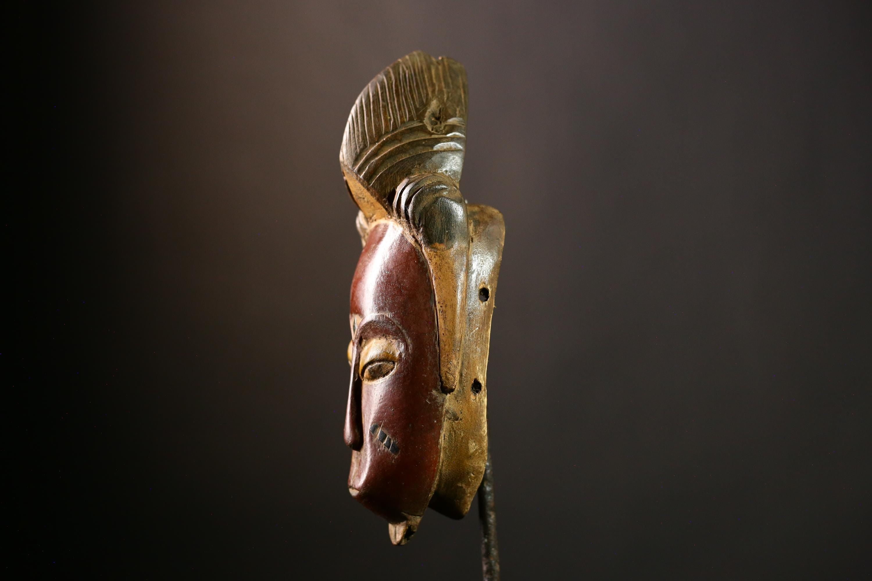 African Guro mask Hand Carved Wooden Tribal Art Face Mask Wall Decor piece-8603