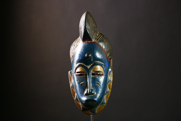 African Authentic African Crafted Baule Mask Art for Unique Cultural Wall Decor and Home Accent Perfect for Collector Enthusiasts-9459