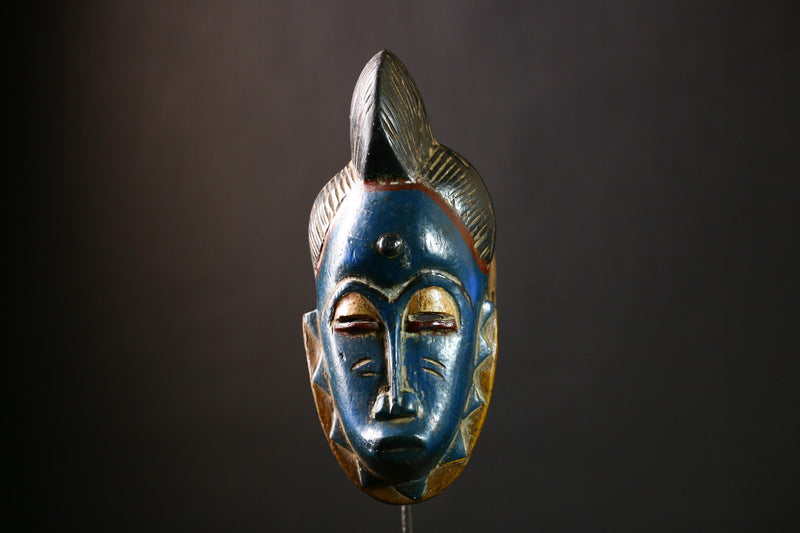 African Authentic African Crafted Baule Mask Art for Unique Cultural Wall Decor and Home Accent Perfect for Collector Enthusiasts-9459