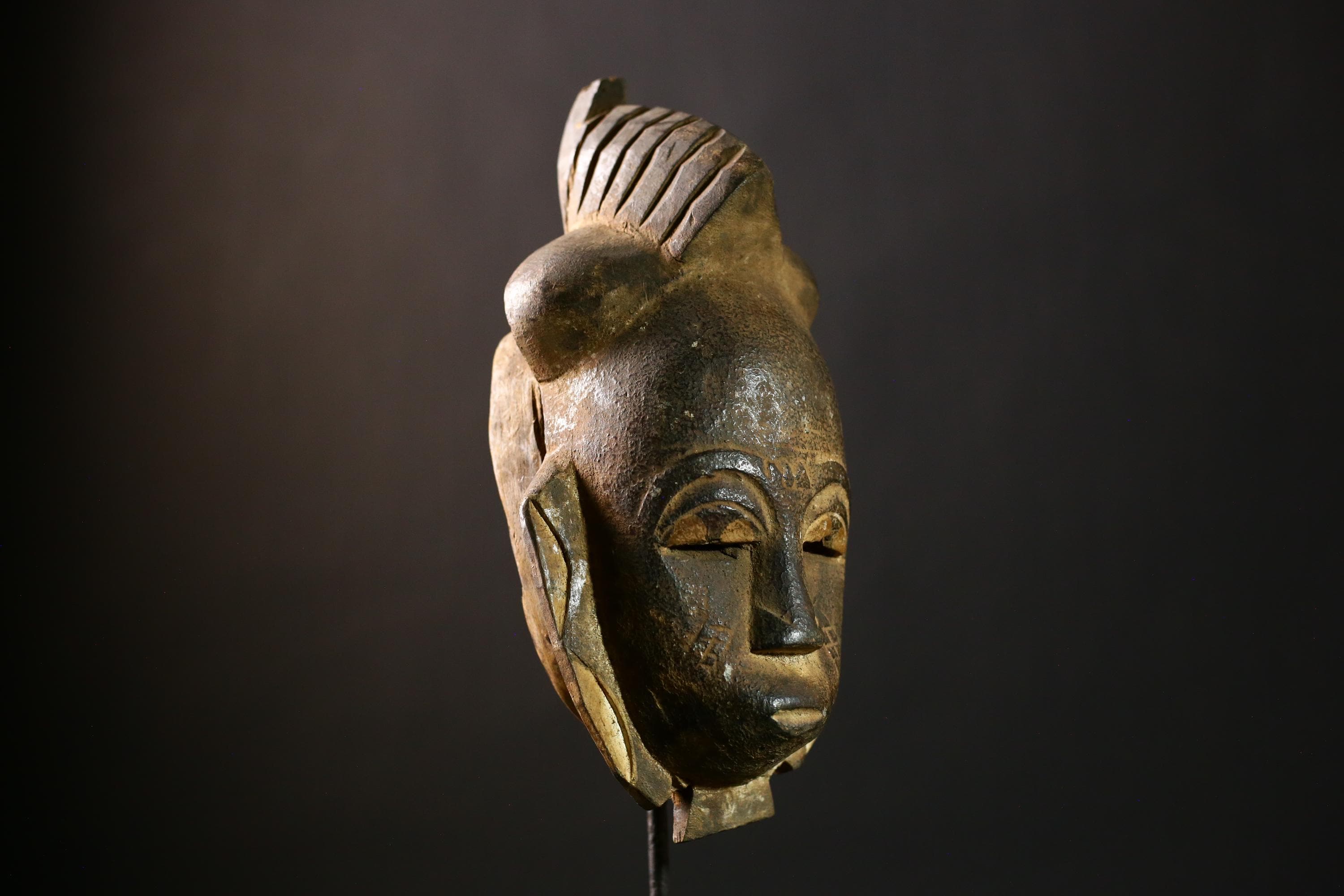 Authentic African Guro Mask Tribal Art Vintage Collectible for Unique Decorative Wall Accent and Rare Cultural Home Decor-5647