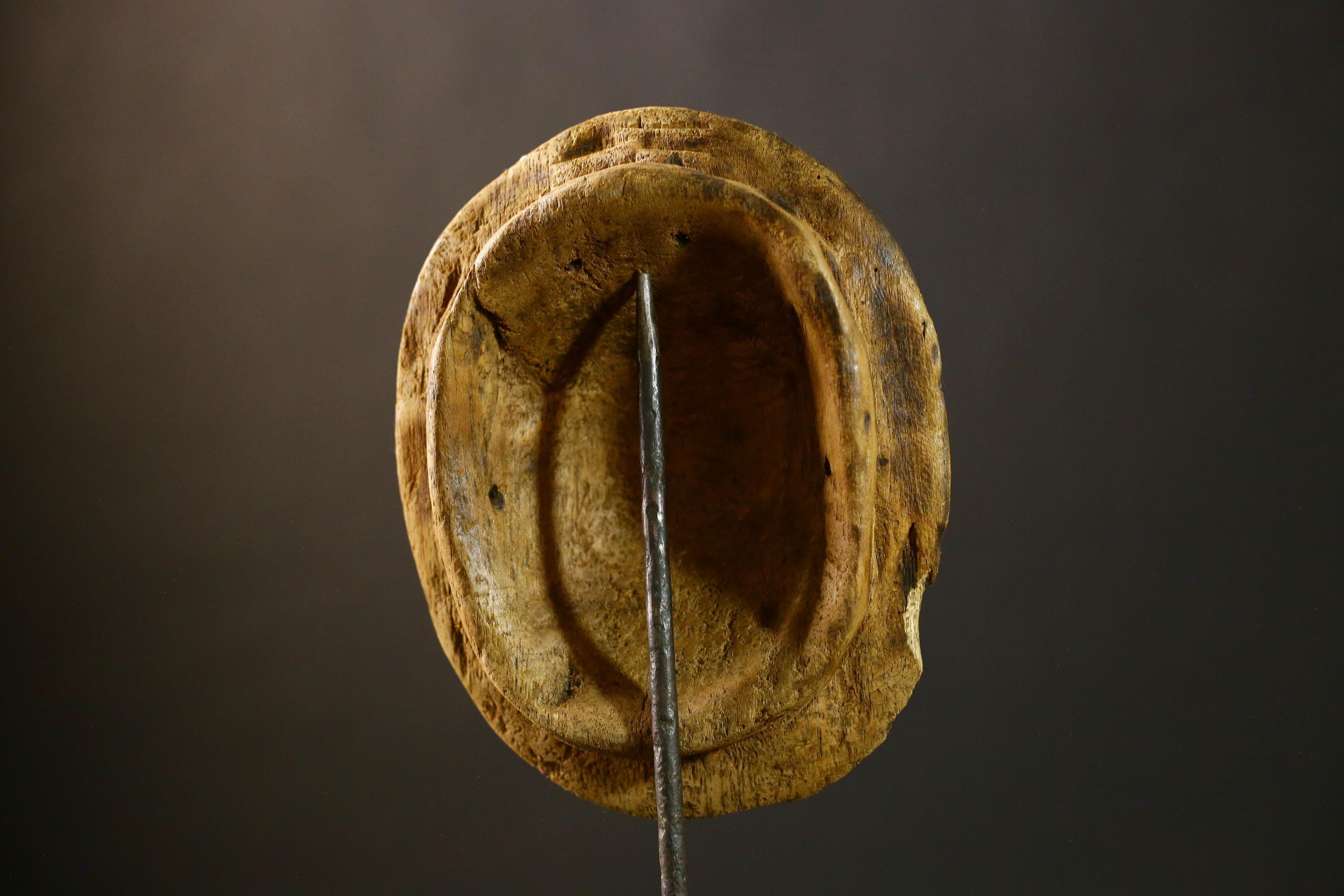 African mask Authentic Tribal Sun Mask Vintage Baule Sculpture for Unique Mid Century Home Decor and Cultural Art Display-6480