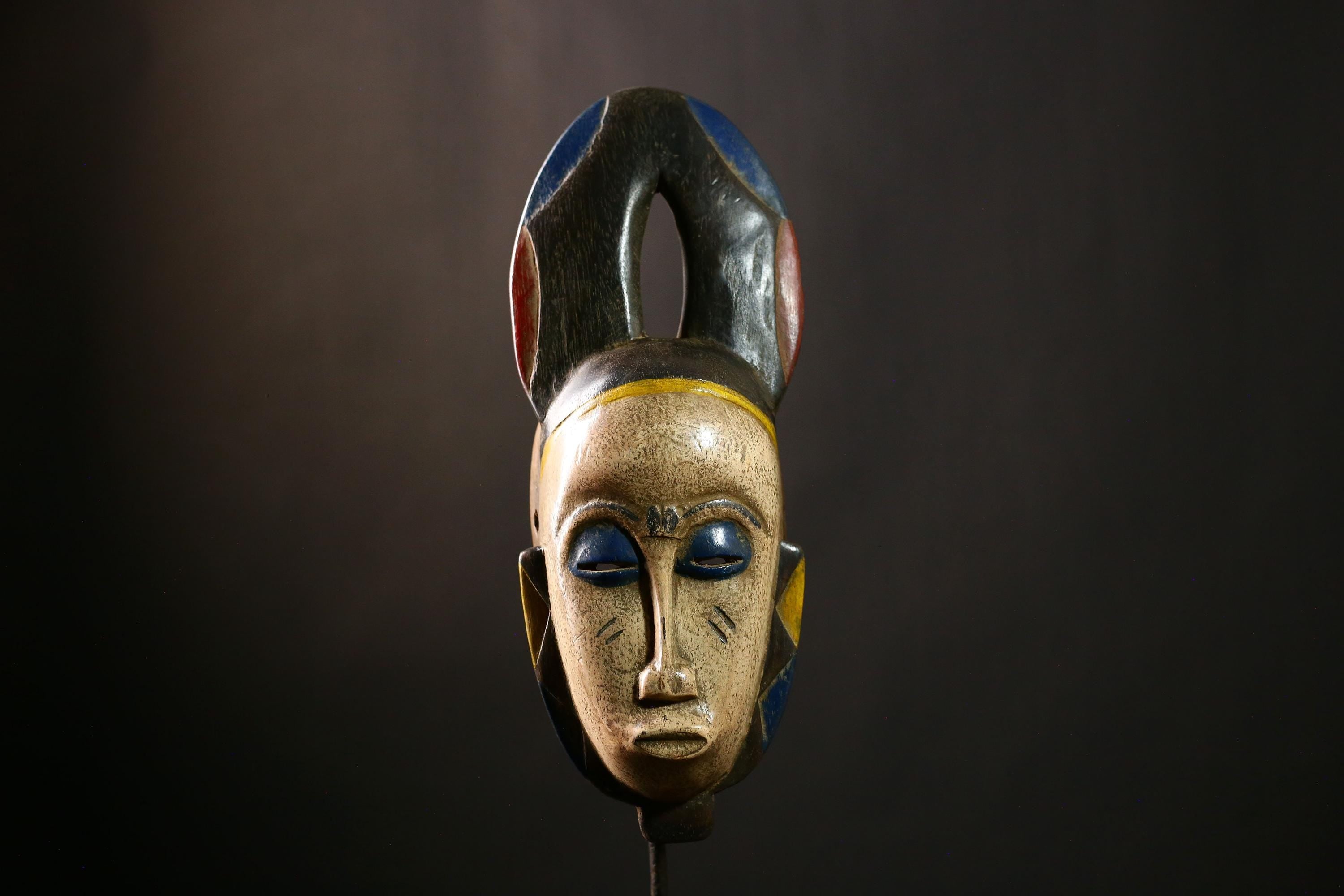 African Baule Mask Antique Tribal Wall Hanging Art Decor African Masks-G4101