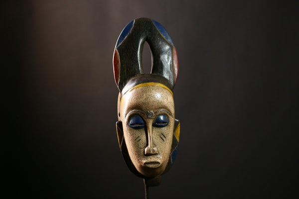 African Baule Mask Antique Tribal Wall Hanging Art Decor African Masks-G4101