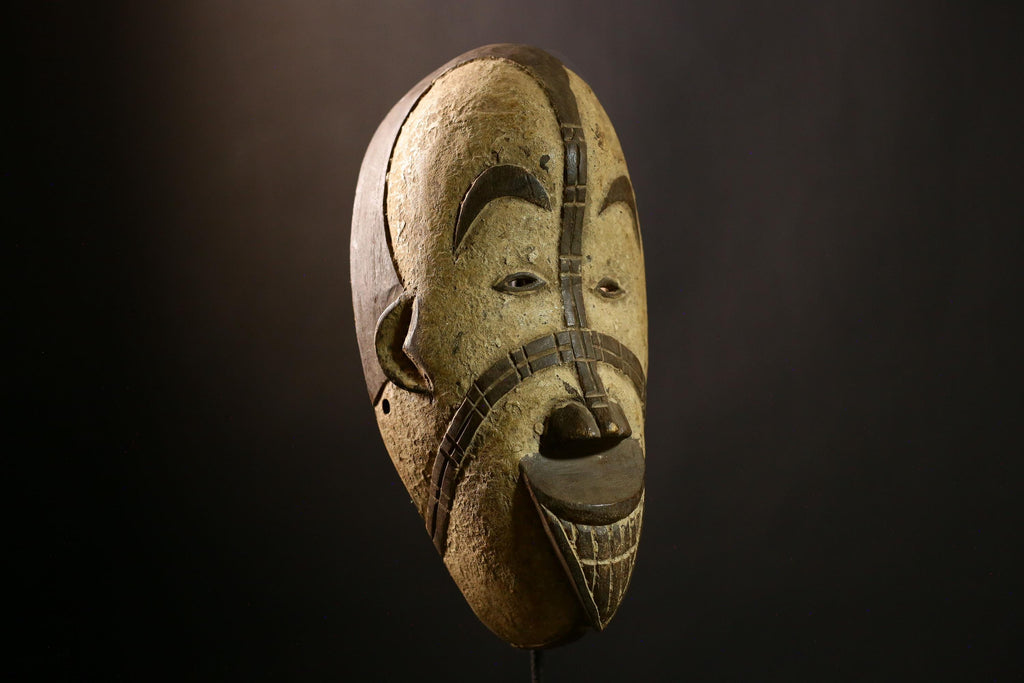 African BEGA mask Hand Carved Wood Tribal Wall Hanging Decor Art Piece -2752