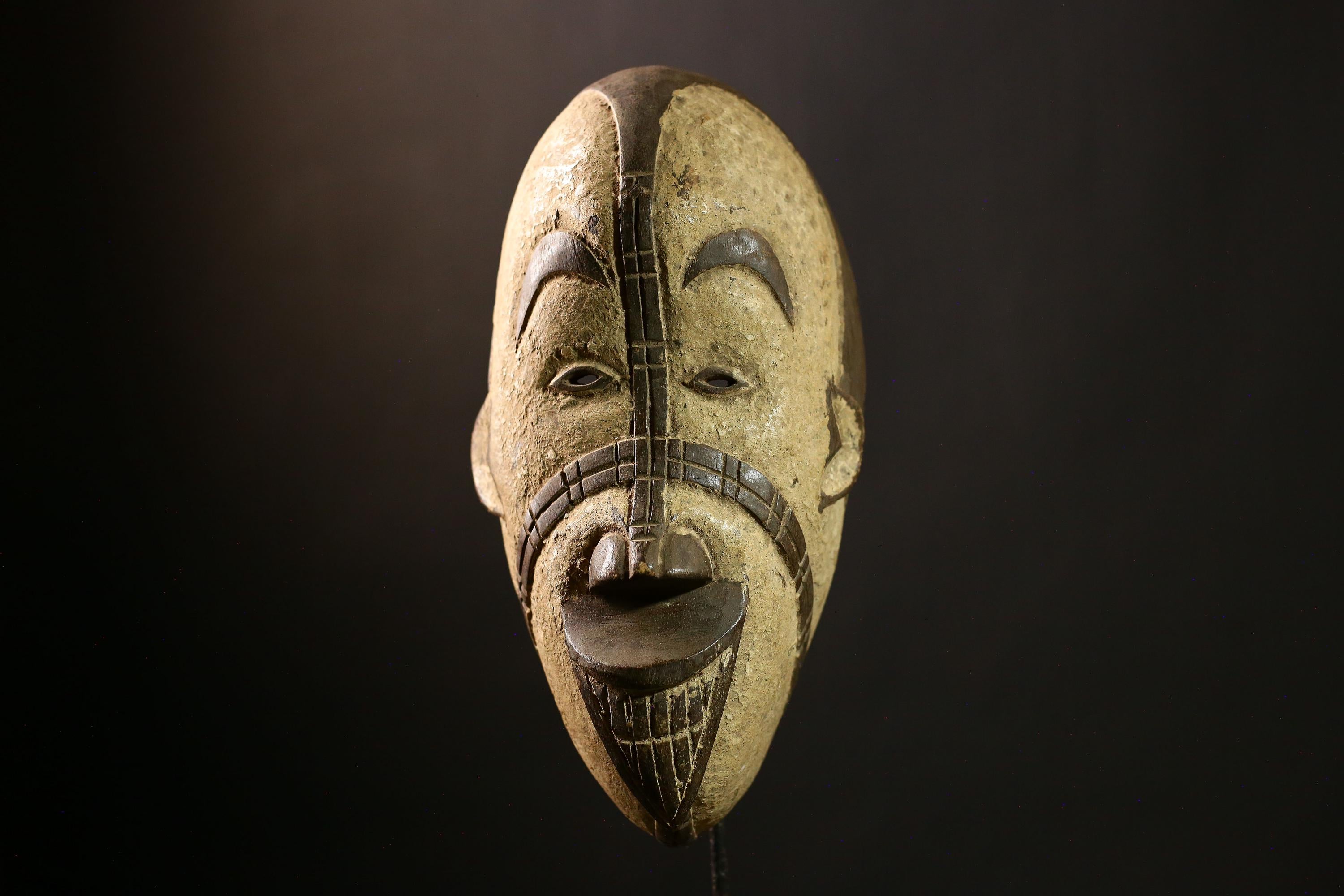 African BEGA mask Hand Carved Wood Tribal Wall Hanging Decor Art Piece -2752