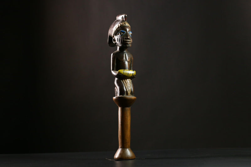 African Shango Yoruba Figur Decorative Art Scepter Sculpture, Nigerian Tribal Art, Unique Collectible, Home Decor, Ethnic Art Decor-G4131