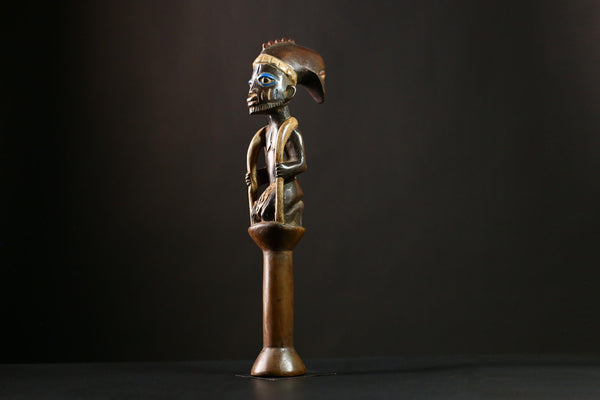 African Shango Yoruba Figur Decorative Art Scepter Sculpture, Nigerian Tribal Art, Unique Collectible, Home Decor, Ethnic Art Decor-G4131