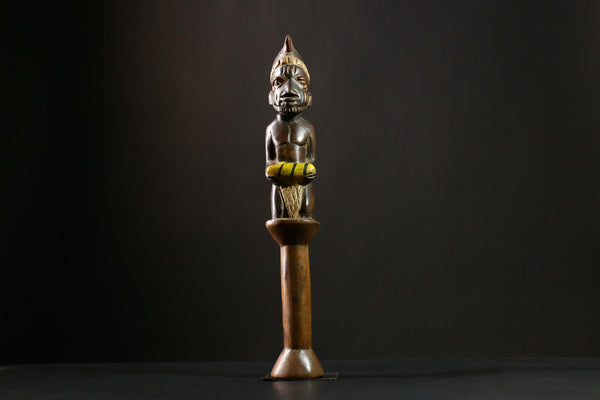 African Shango Yoruba Figur Decorative Art Scepter Sculpture, Nigerian Tribal Art, Unique Collectible, Home Decor, Ethnic Art Decor-G4130