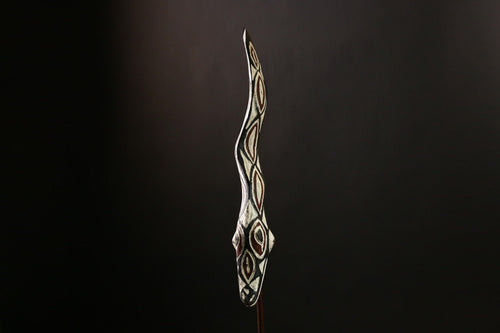African Bwa Serpent Bobo Mask Unique Tribal Ceremonial Wall Décor, Handcrafted Art from Burkina Faso for Collectibles and Home Decor-G4126