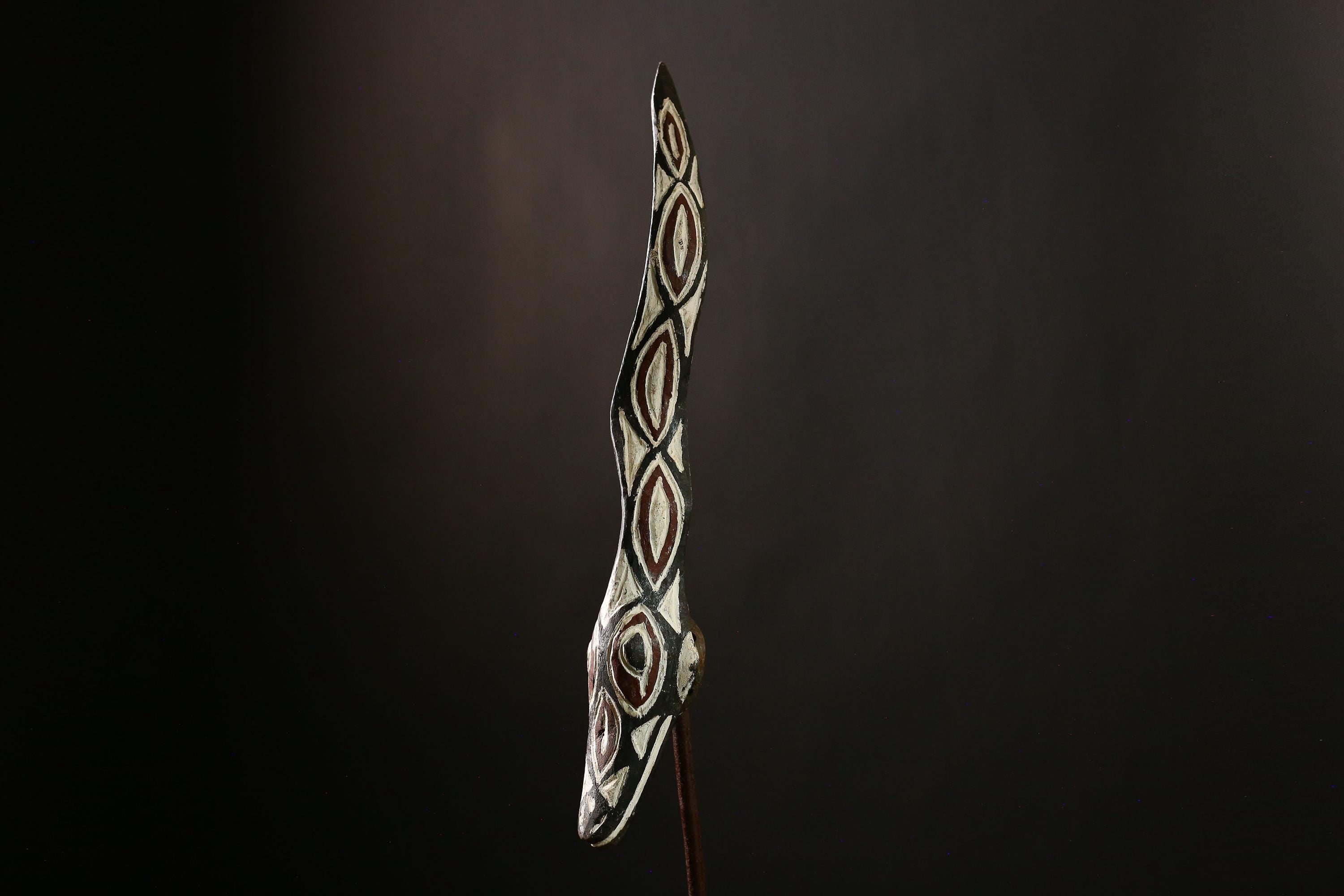 African Bwa Serpent Bobo Mask Unique Tribal Ceremonial Wall Décor, Handcrafted Art from Burkina Faso for Collectibles and Home Decor-G4126