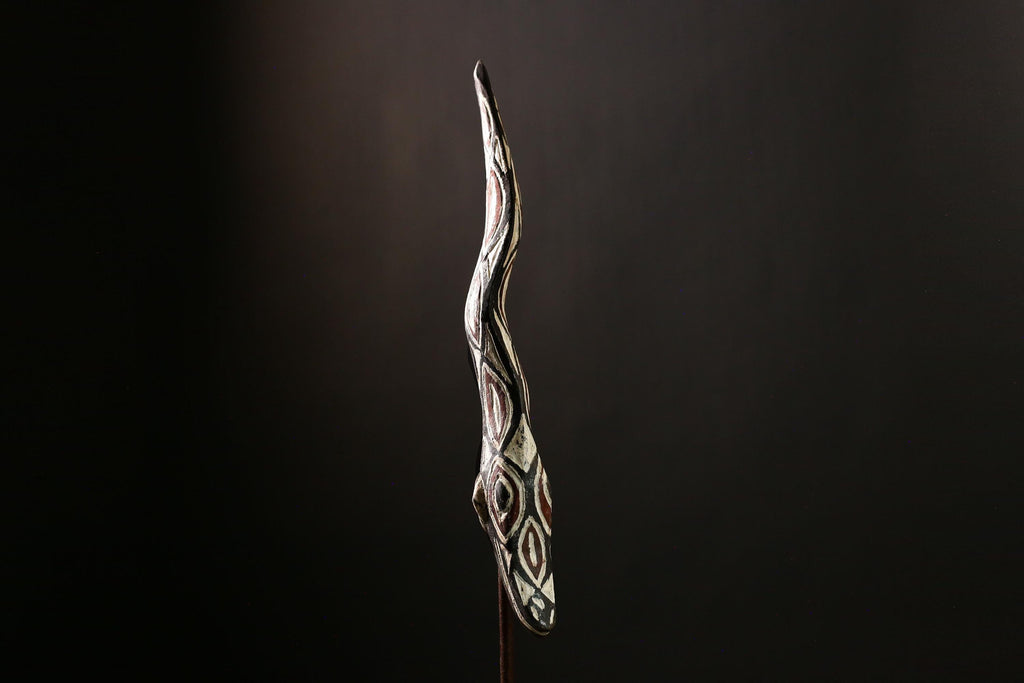 African Bwa Serpent Bobo Mask Unique Tribal Ceremonial Wall Décor, Handcrafted Art from Burkina Faso for Collectibles and Home Decor-G4126