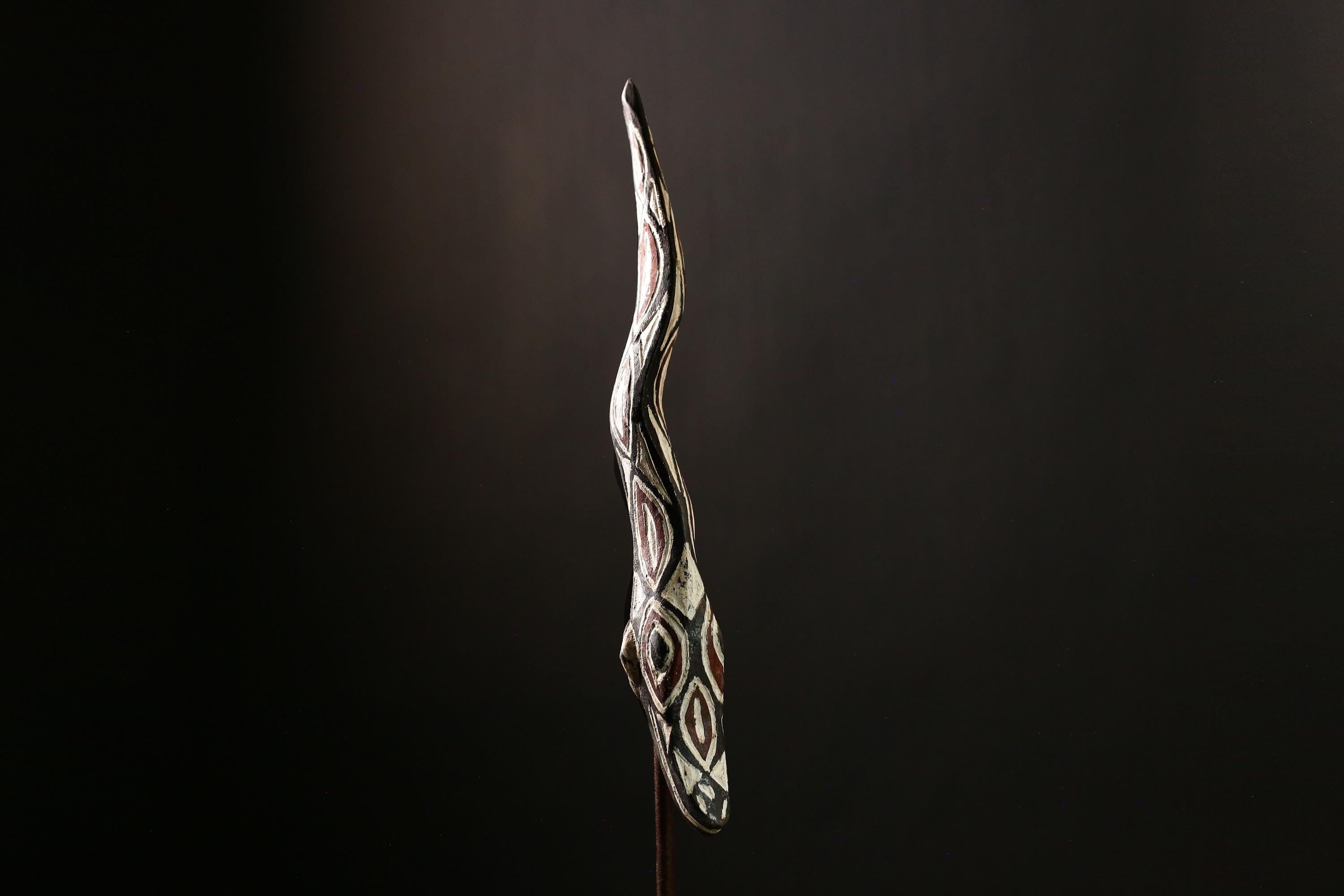 African Bwa Serpent Bobo Mask Unique Tribal Ceremonial Wall Décor, Handcrafted Art from Burkina Faso for Collectibles and Home Decor-G4126