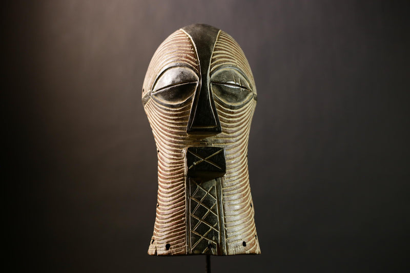 African Songye Mask | Hand Carved Wooden Art | Unique Tribal Decor | Wall Art Piece | Ethnic Home Decoration | Artisan Crafted Mask-G4346