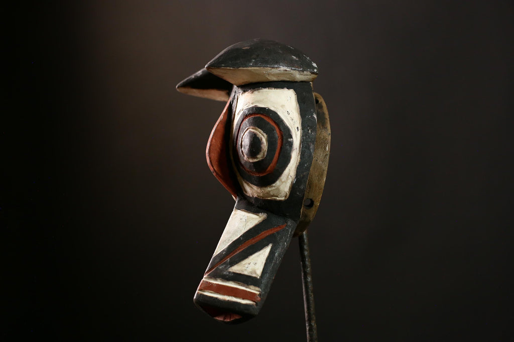 African hunting BOBO dog Bwa Mask Tribal Wall Hanging Kurumba Mossi-G4149
