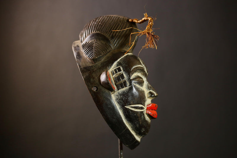 Unique African Punu Ceremonial Mask | Handcrafted Wooden Wall Art | Gabonese Decor | Ethnic Mask | Tribal Home Accent -G4369