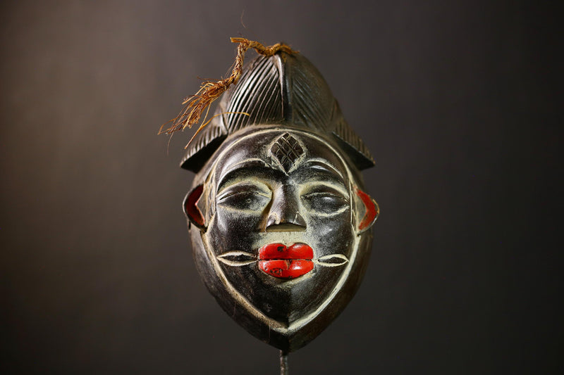 Unique African Punu Ceremonial Mask | Handcrafted Wooden Wall Art | Gabonese Decor | Ethnic Mask | Tribal Home Accent -G4369