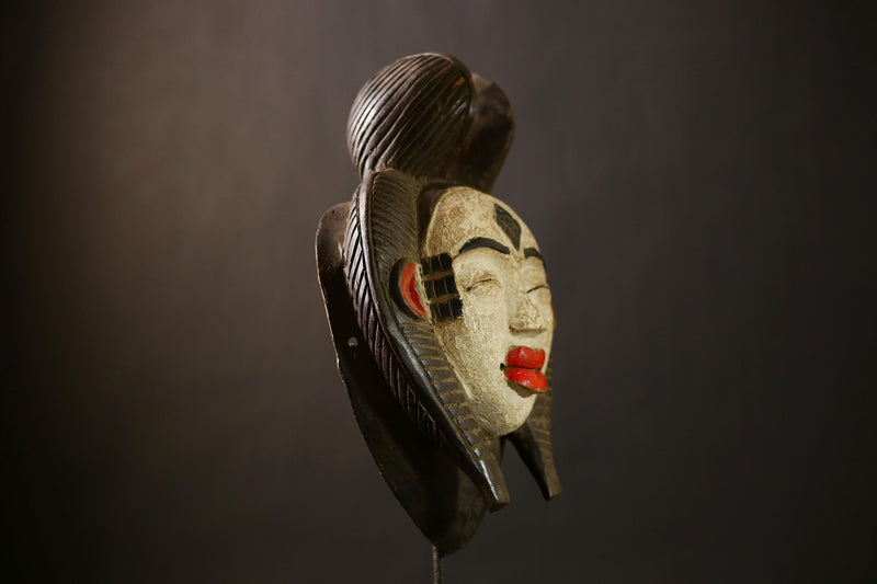 Authentic African Bayaka Tribal Mask | Decorative Art Wall Hanging | Unique Ethnic Decor | Handcrafted Cultural Piece-G4365