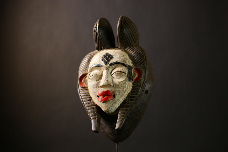 Authentic African Bayaka Tribal Mask | Decorative Art Wall Hanging | Unique Ethnic Decor | Handcrafted Cultural Piece-G4365