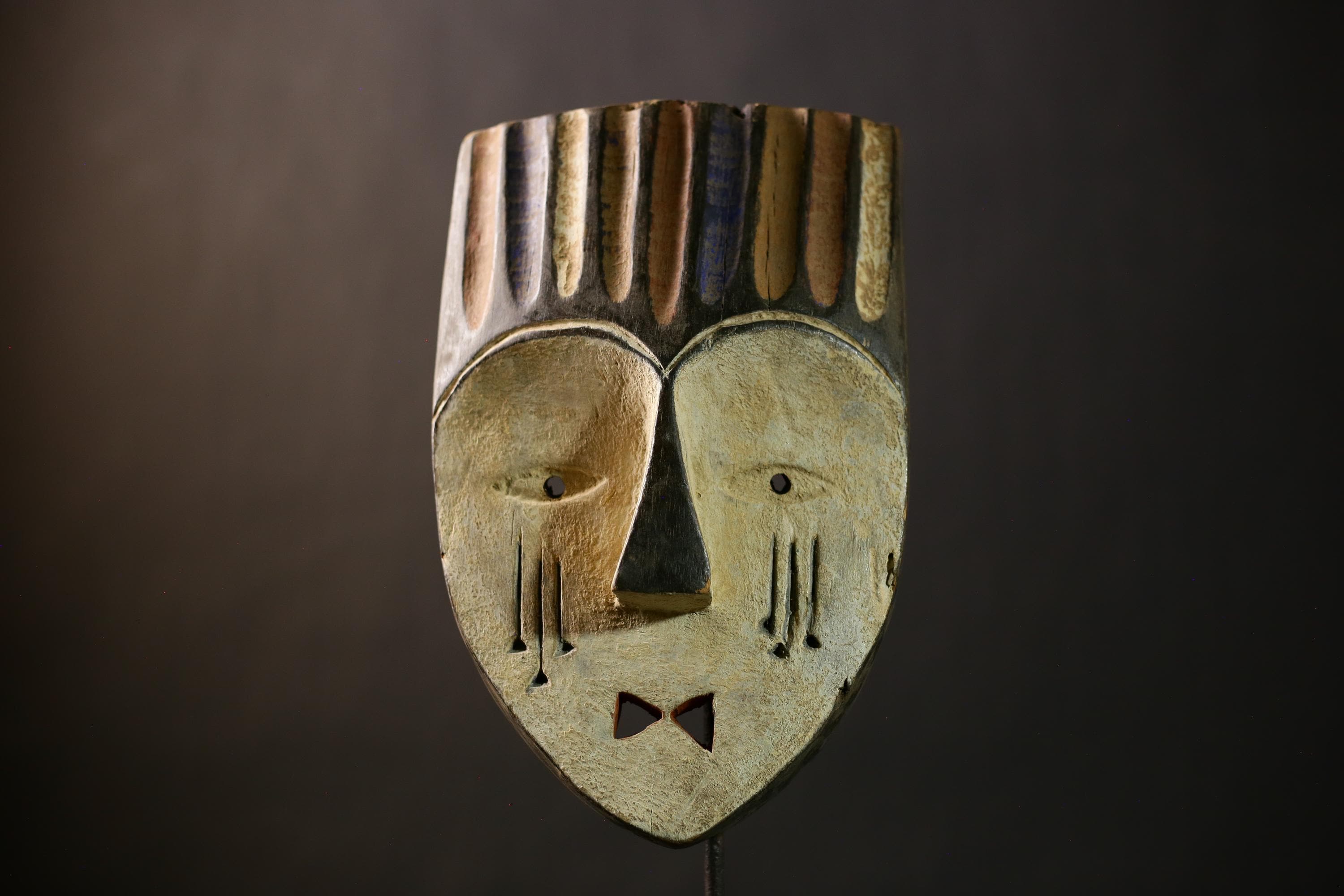 Authentic African Lega Bwami Mask | Unique Wall Art Decor | Handcrafted Congo Mask | Ethnic Home Decor | Cultural Wall Hanging-G4364