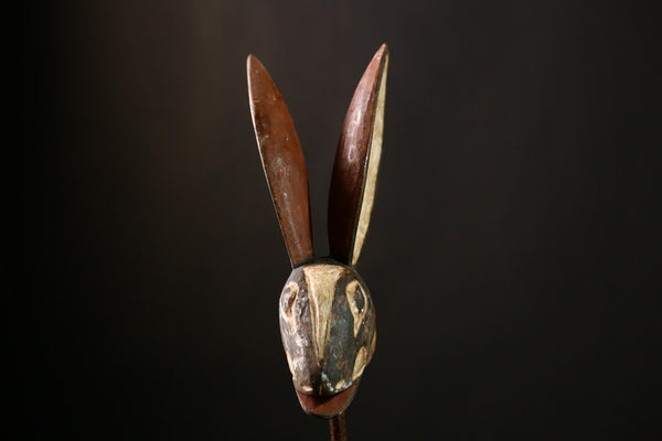 African Bobo Rabbit Masks Tribal Decorative Wall Hanging from Burkina Faso-G4172