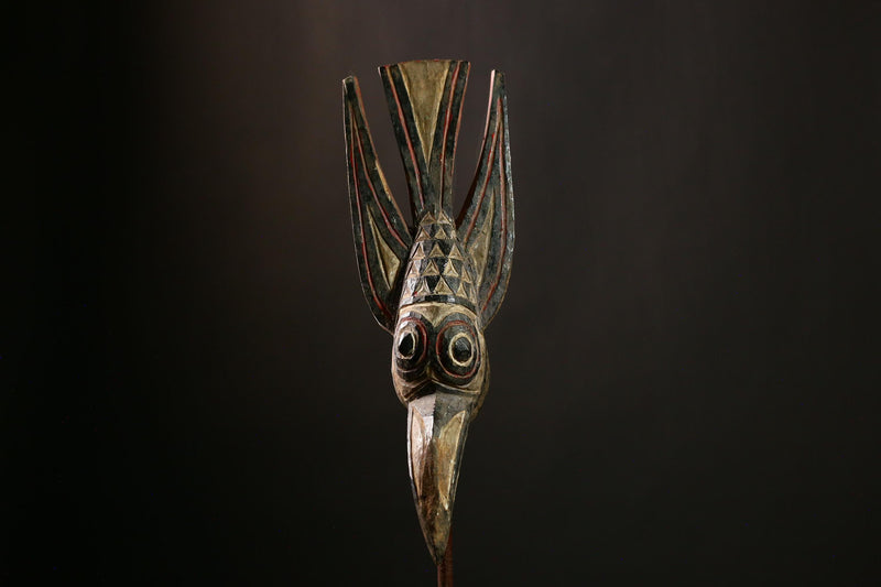 African Bobo Bird Masks Handmade Art Decor Tribal Mask from Burkina Faso-G4171