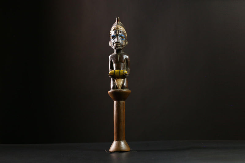 African Staff Handcrafted Wooden Decor Unique Art Piece from Africa-G4158