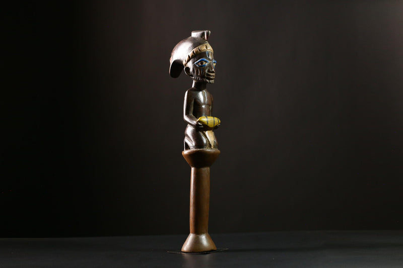 African Staff Handcrafted Wooden Decor Unique Art Piece from Africa-G4158