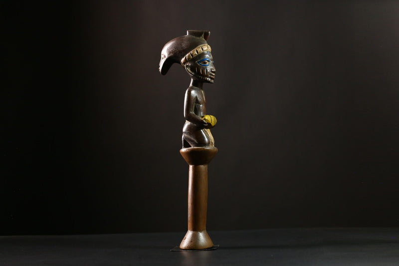 African Staff Handcrafted Wooden Decor Unique Art Piece from Africa-G4158